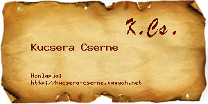 Kucsera Cserne névjegykártya